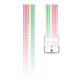 Semi Frosted Watch Strap Transparent Rainbow for Samsung Huawei Watch-09