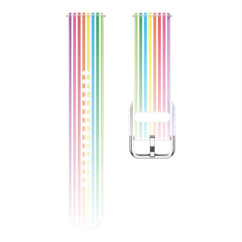 Semi Frosted Watch Strap Transparent Rainbow for Samsung Huawei Watch-09