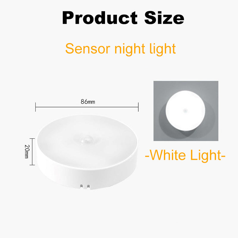 Human Body Sensor Night Light Smart Charging Led Lamp-White