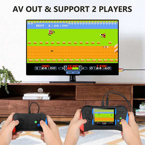 3.5 in Color Screen Dual Handheld Game Console 500 Classic Games Support TV Connection -Red