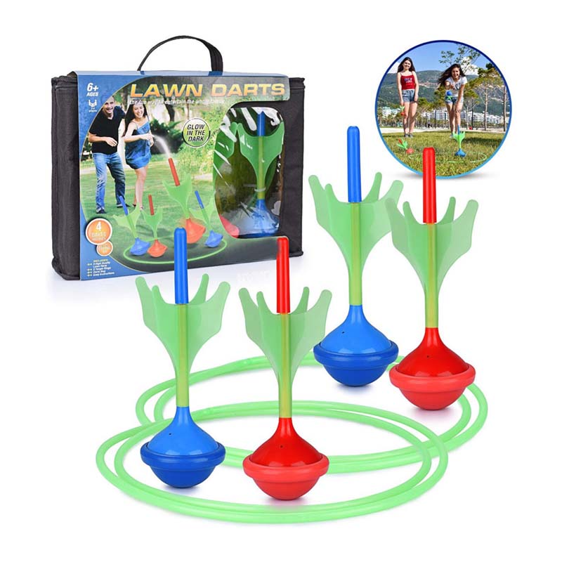 Lawn Darts Game Glow in the Dark Outdoor Backyard Toys Suitable for All Ages