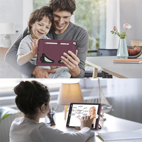 Protective Cover for Samsung Tab A8 with Kickstand Kids Friendly-PlumBlack