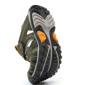 Boys Girls Sport Water Sandals Closed-Toe Outdoor Non-slip Flat-Green