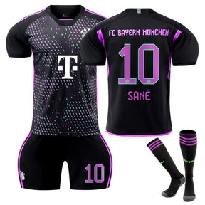 Bayern Away Jersey SANE #10 Soccer Jersey Kids Adult 3-Pieces Jersey Kits