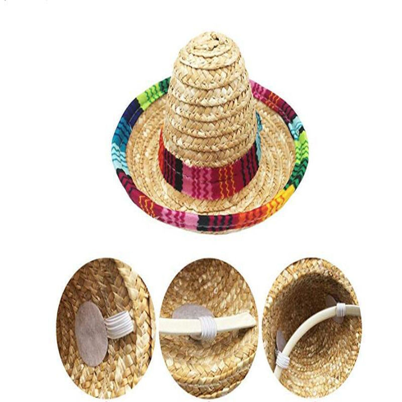 3Pcs 16cm Coco Theme Party Hats with Ball Fringe Decoration for Carnivals Festivals Dia De Muertos Wedding Birthdays