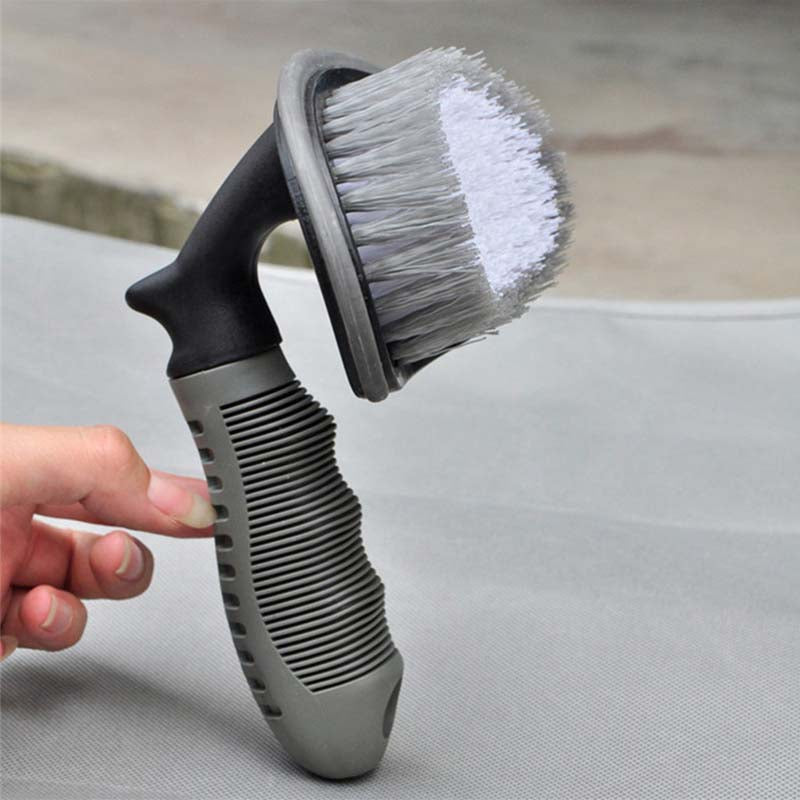 Car Wheel and Rim Detailing Brush with Comfort Grip-T Brush