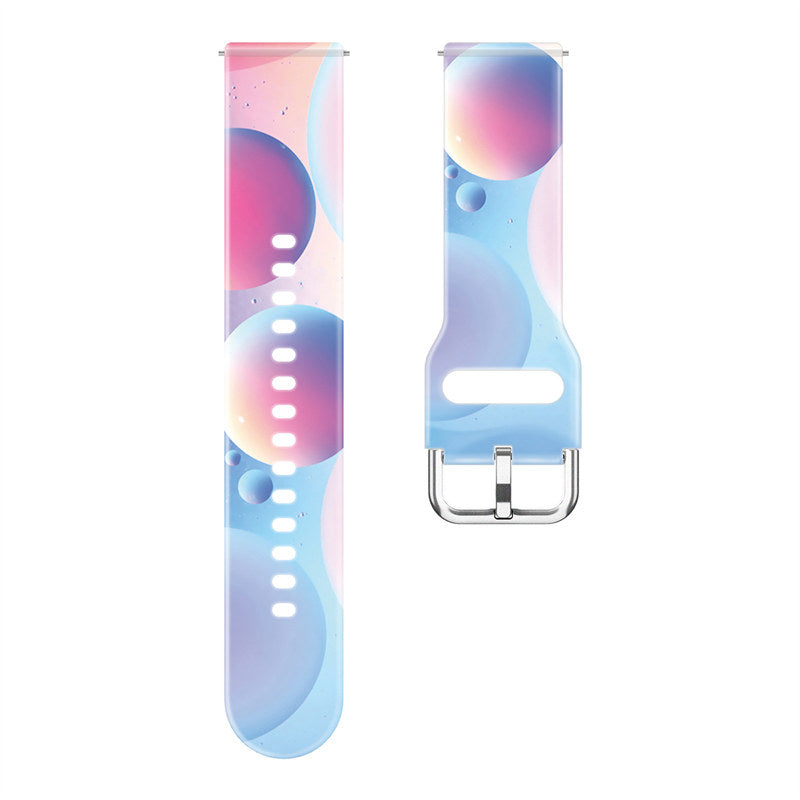 Semi Frosted Watch Strap Transparent Rainbow for Samsung Huawei Watch-03