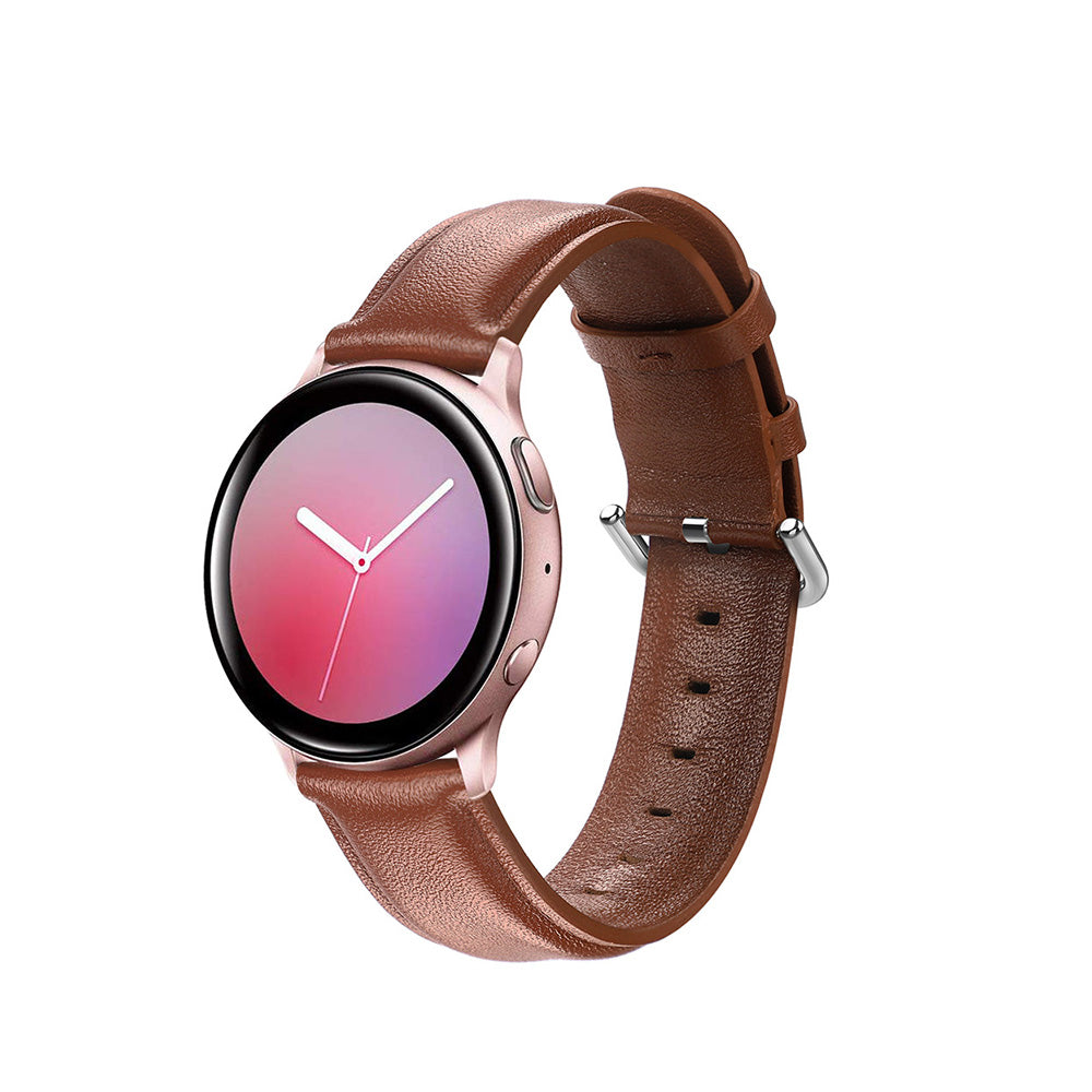 D Buckle Leather Watch Band For Samsung Galaxy Watch 42/46mm Gear S3 Frontier/Classic(Brown)