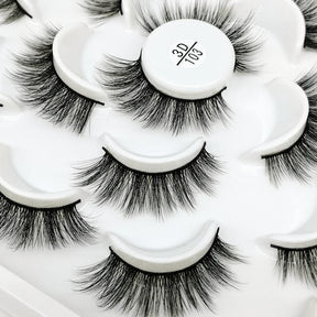 10 Pairs 3D False Eyelashes Reusable Wispy Cat Eye Natural Look Lashes-103