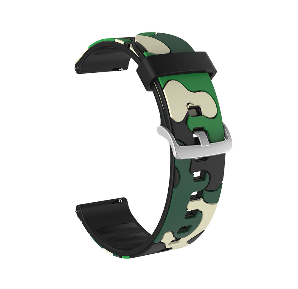 Camo Silicone Watch Band For Samsung Galaxy Watch 42/46mm Gear S3 Frontier/Classic(Camo Green2)