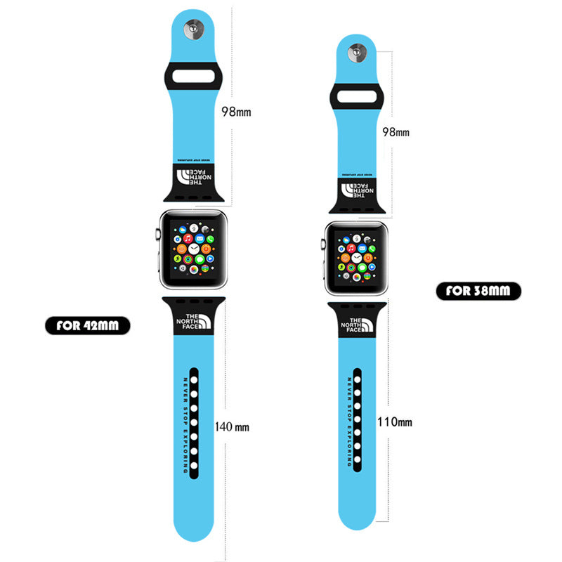 Sports Band Soft Silicone Breathable Waterproof for Apple Watch-Blue