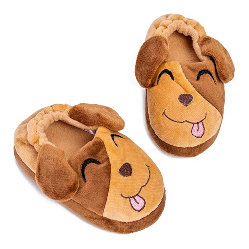 Boys Girls Slippers Cartoon Cute Animals Plush Warm Home Shoes