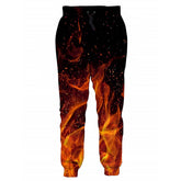 Boys Jogger Pants Funny 3D Graphic Sweatpants Athletic Sports Pants for Kids-BlackFlame