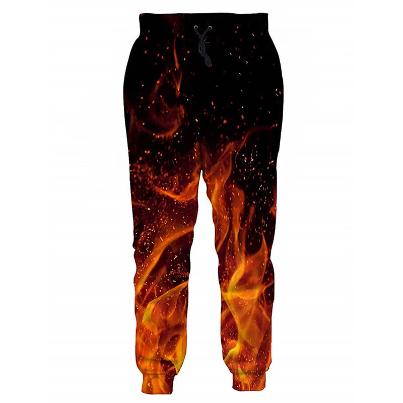 Boys Jogger Pants Funny 3D Graphic Sweatpants Athletic Sports Pants for Kids-BlackFlame