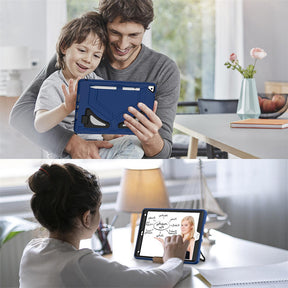 Tablet Case Kids Friendly with Pencil Holder for iPad 11 2020/2021/2022-NavyBlue