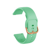 Color Silicone Watch Band Rose Gold Stainless Steel Buckle For Samsung Gear S2 Classic Samsung Galaxy Watch 42mm(Mint Green)