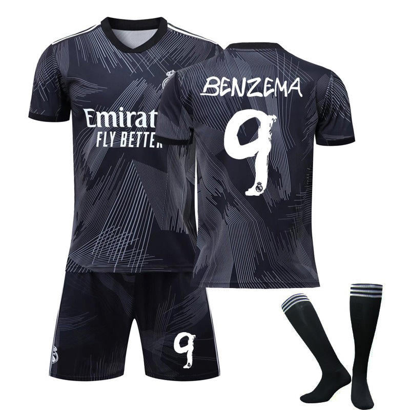 BENZEMA #9 Real Madrid 120th Anniversary Y3 Joint 22/23 Jersey Kit for Adult Kids