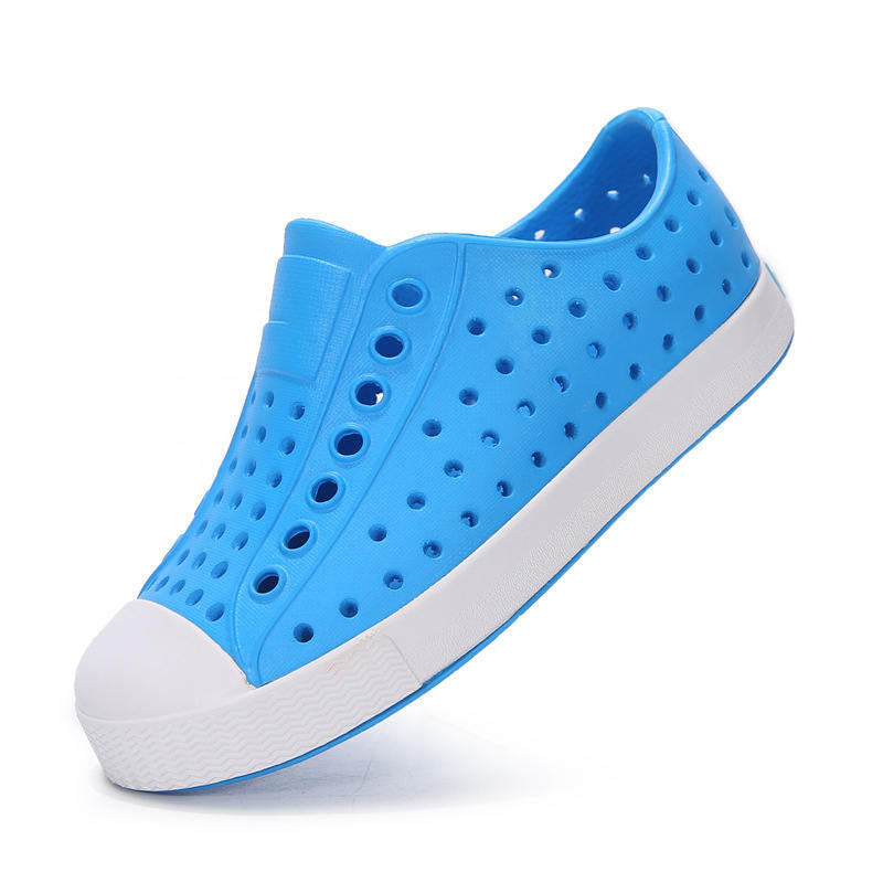 Soft-Soled Hole Shoes for Boys Girls Non-Slip Lightweight Sandals-Blue