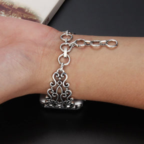 Retro Hollow Metal Watch Band For Apple Watch SE/6/5/4/3/2/1(Silver1)