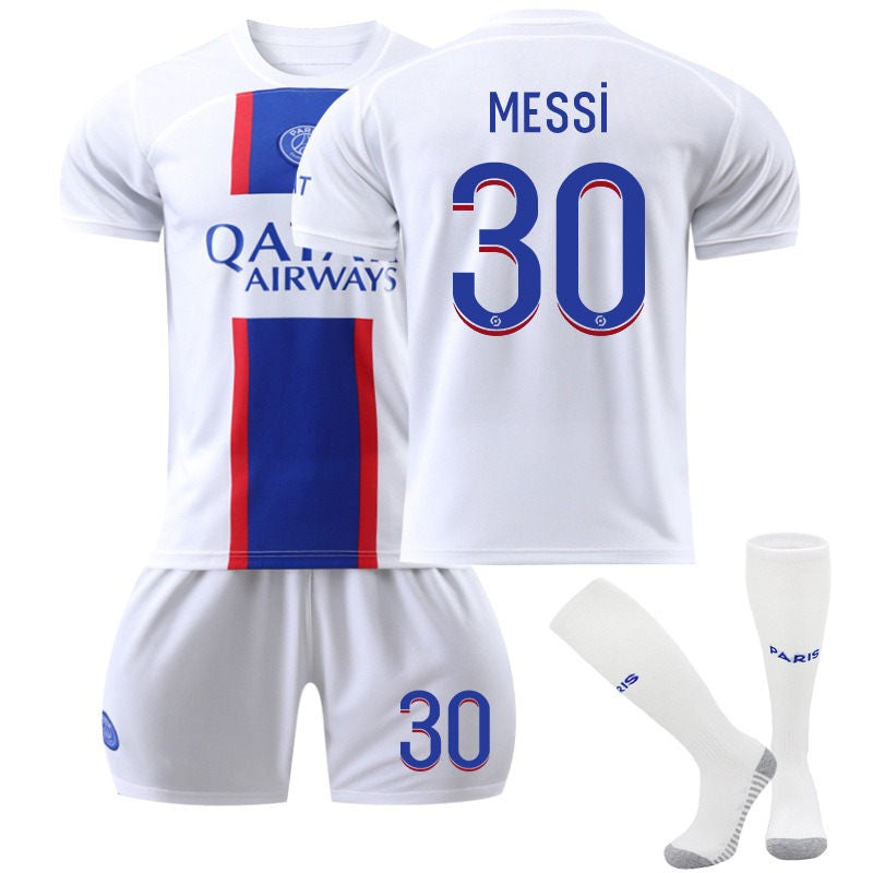 MESSI #30 Paris F.C Second Away Jersey 2022/23 Soccer Jersey Kit Football T-shirt Set For Adult Kids