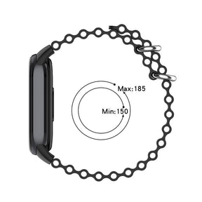 Ocean Loop Strap WaterProof Sport Replacement for Mi 8 Watch-Black