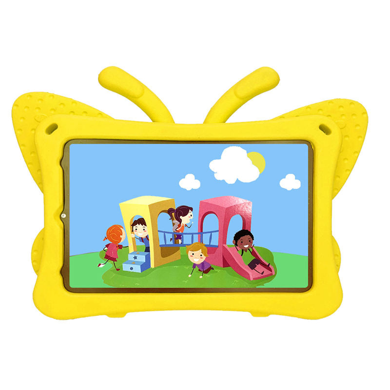 iPad Case For iPad Mini 6 Cartoon 3D Butterfly EVA Proof Shockproof Case with Bracket-Yellow