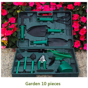 10 Pcs Garden Tool Kit Gardening Gifts for Women-Green