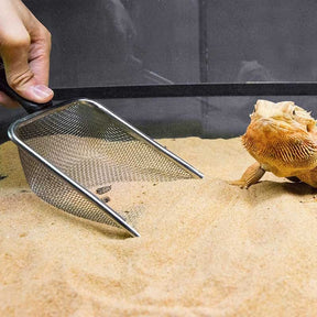 Reptile Sand Stainless Steel Mesh Metal Sand Shovel Durable Garbage Cleaner