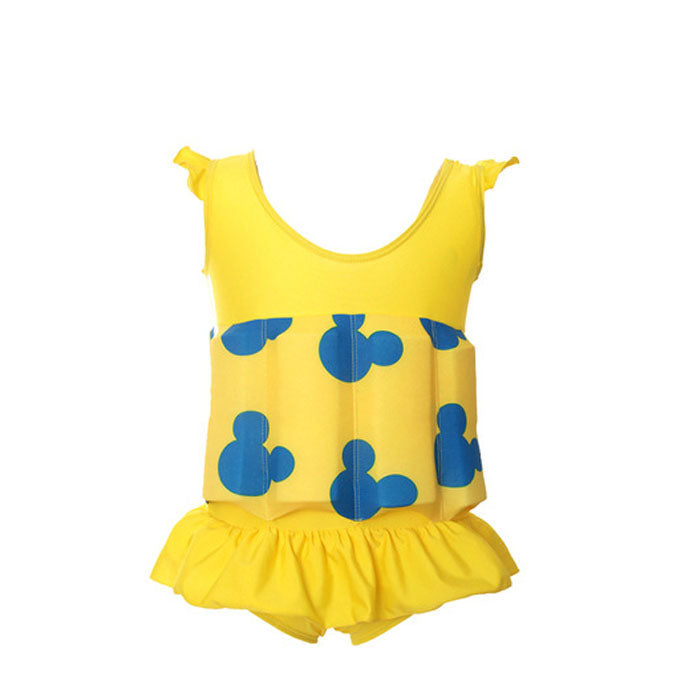 Kids Removable Floatation Swimsuit Baby Float Suit Swim Vest One Piece Swimwear-Mickey