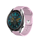 Wave Style Silicone Watch Band For Samsung Galaxy Watch 42/46mm Gear S3 Frontier/Classic(Pink)