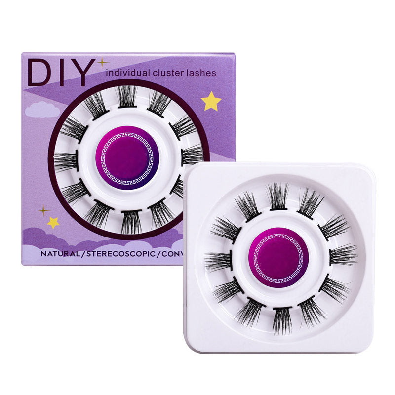 12 Clusters DIY Natural Eyelash Wispy Light 3D Effect Individual Lashes-W05