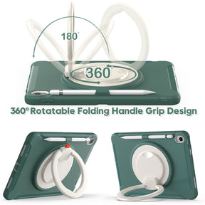Tablet Case For iPad 10th Full Body Protection with 360¡ã Stand Portable-JadeGreen