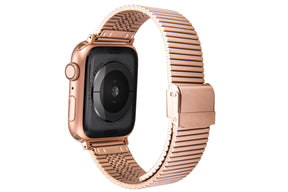 DZ Stainless Steel Metal Watch strap For Apple iWatch (Rose Gold)