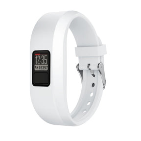 Silicone Replacement Watch Band For Garmin Vivofit 3-White