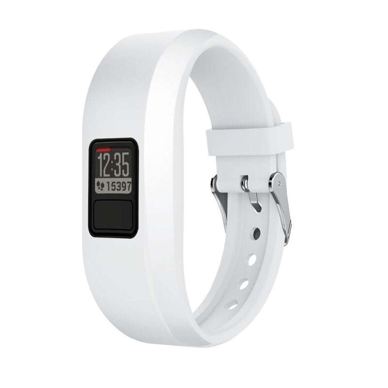 Silicone Replacement Watch Band For Garmin Vivofit 3-White