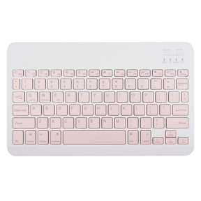 Keyboard Case For iPad Ultra Thin Full-Size Silent With Numeric Bluetooth Wireless Keyboard Pen Slot-Pink