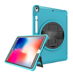 Spider Man 3-Layer Multi-Function Case With Pencil Holder For iPad Air 3/iPad Pro 10.5-Light Blue