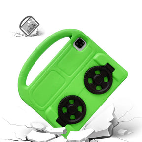 Wheel iPad Case For iPad Pro 11/Air4 10.9 inch Shockproof Stand Cover With Handle Stand-Green