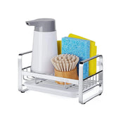 Kitchen Sink Sponge Draining Rack 304 Stainless Steel Storage Holder-Silver