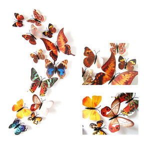 3D Vivid Butterfly Wall Stickers Fridge Magnet Decoration for Room Background-H003 Lifelike