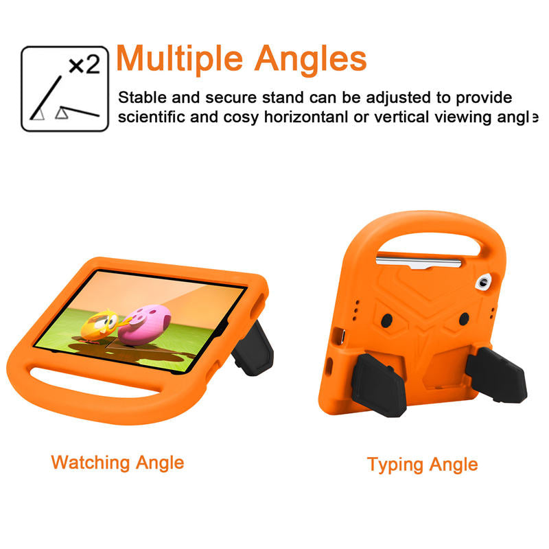 Sparrow iPad Case Kids Safe Shockproof Handle Stand Cover For Mini6-Orange