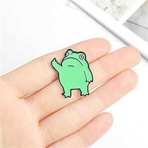 2Pcs Cartoon Cute Frog Brooch Backpack Decoration