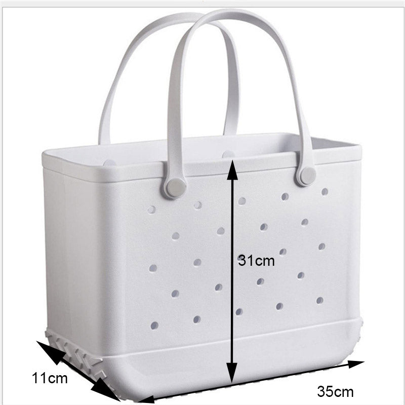 Waterproof Washable Tote For Beach Boat Pool Work School Sports-White