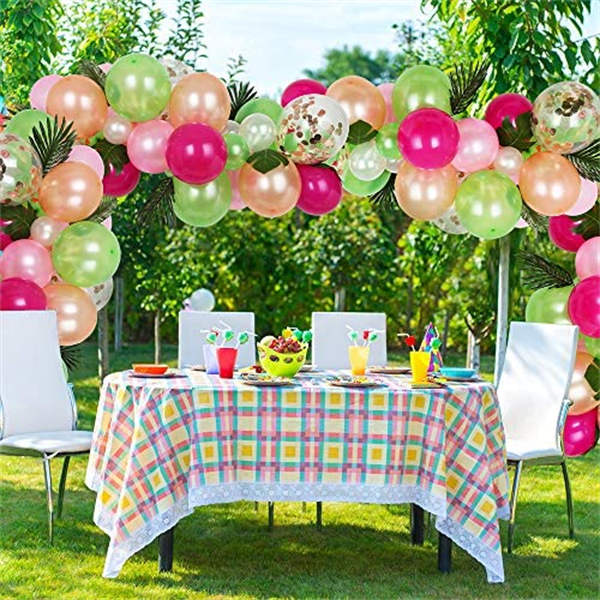 83Pcs DIY Tropical Balloons Garland Kit with Tropical Leaf and Balloon Strip for Tropical Theme Birthday Party Baby Shower