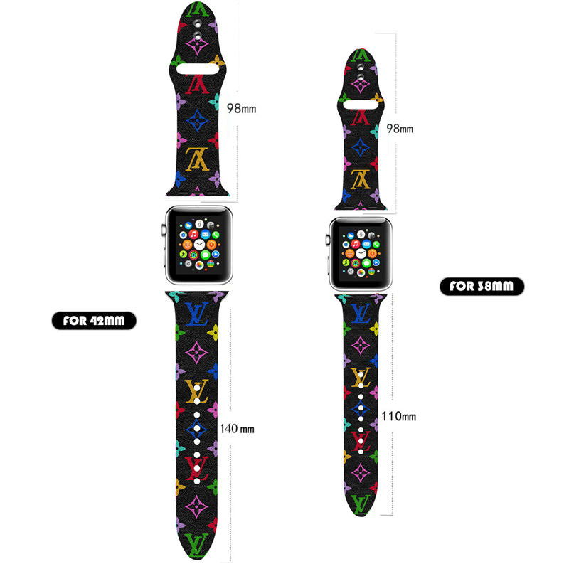 Fashion Painted Printing Silicone Watchband for Apple Watch SE & Series 6/5/4/3/2/1-B3