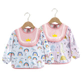 2 Pcs Long Sleeve Baby Bibs Waterproof Smock for 6-42 Months-2