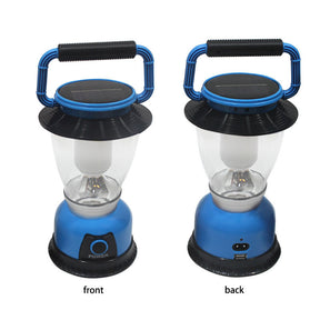 Solar LED Camping Light Dimmable Water-Resistant Lantern for Emergency-Blue