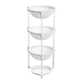 Stacking Fruit Basket Plastic for Kitchen Bathroom Organization-4 Tiers