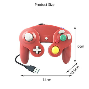 Classic Wired Controller Gamepad for Wii NGC PC MAC-Red