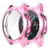 TPU Screen Protector Case For Huawei Watch GT2 42mm&46mm with HD Tempered Glass-Pink